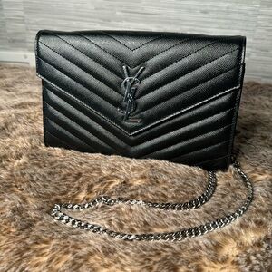 YSL crossbody chain wallet purse.